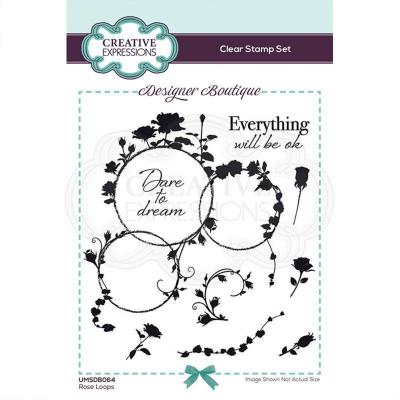 Creative Expressions Designer Boutique Clear Stamps - Rose Loops