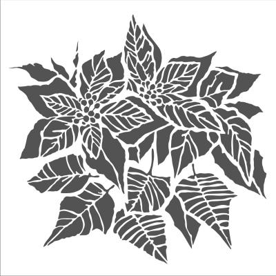 The Crafter's Workshop Stencil - Poinsettia
