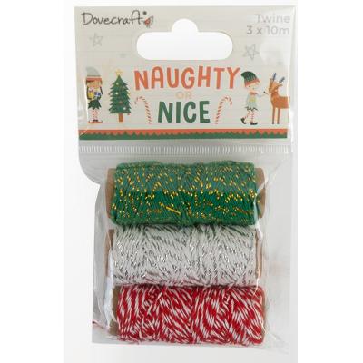 Dovecraft Naughty Or Nice Die Cuts - Twine