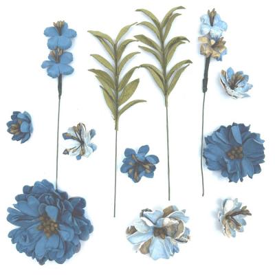 49 And Market Rustic Blooms Paper Flowers - Bluejay
