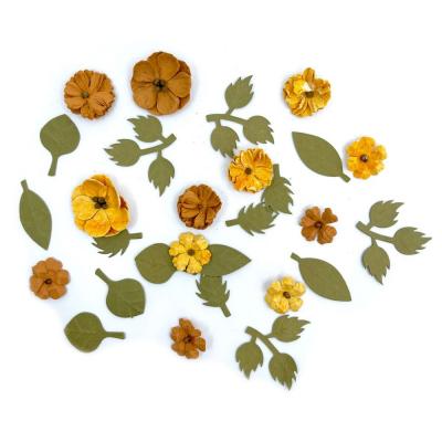 49 And Market Rustic Blooms Paper Flowers - Marigold