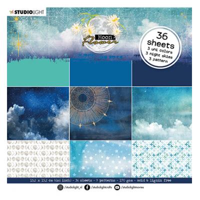 StudioLight Moon Flower Designpapier - Blue Night Skies Paper Pad