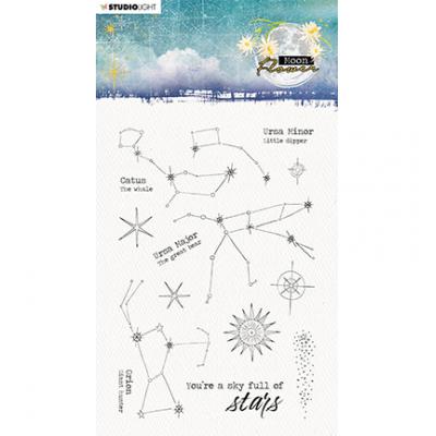 StudioLight Moon Flower Clear Stamps Nr.135 - Sky Full Of Stars
