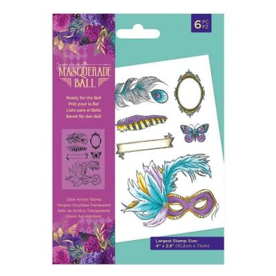 Crafter's Companion Masquerade Ball Clear Stamps - Ready For The Ball