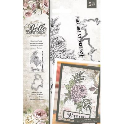 Crafter's Companion Belle Countryside Stamp & Die - Statement Floral