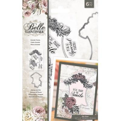 Crafter's Companion Belle Countryside Stamp & Die - Grande Frame