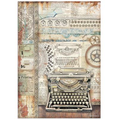 Stamperia Lady Vagabond Lifestyle Rice Paper - Typing Writer
