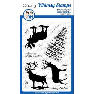Whimsy Stamps Dove Art Studios Clear Stamps - Woodland Silhouettes