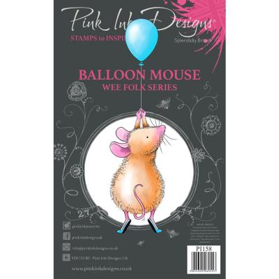 Creative Expressions Pink Ink Designs Clear Stamps - Balloon Mouse