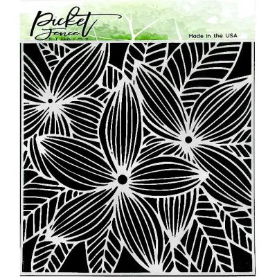 Picket Fence Studios Stencil - Plumeria Flowers