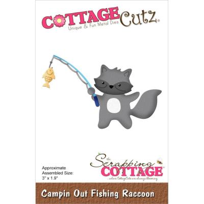 CottageCutz Dies - Campin' Out Fishing Raccoon
