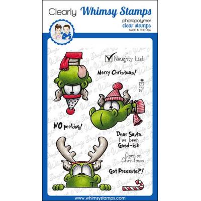 Whimsy Stamps Dustin Pike Clear Stamps - Dragon Holiday Peekers