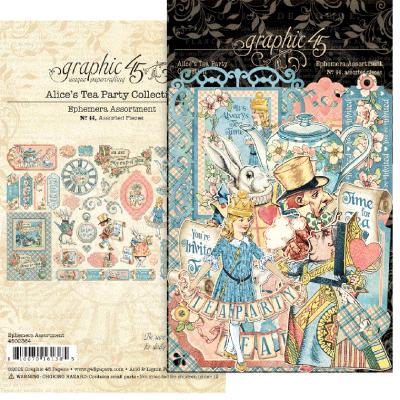Graphic 45 Alice's Tea Party - Die-Cut Assortment