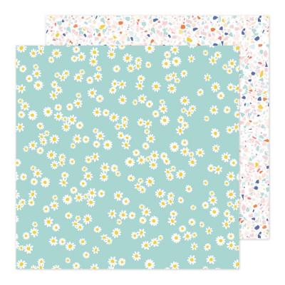 American Crafts Life's A Party Damask Love Designpapier - Flower Power