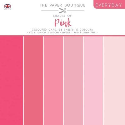 The Paper Boutique Everyday Shades Of Pink Cardstock - Coloured Card Pack
