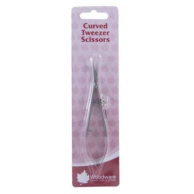Creative Expressions Woodware Craft Collection Tweezer Scissors Curved Blades