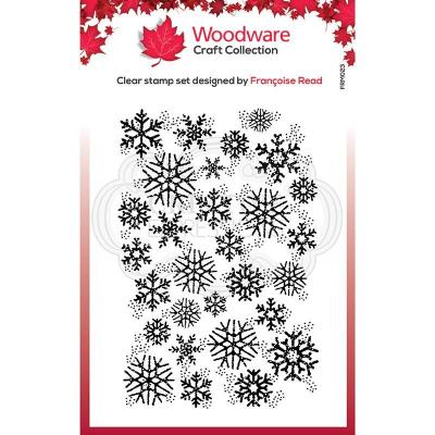 Creative Expressions Woodware Craft Collection Clear Stamp - Snowflake Flurry