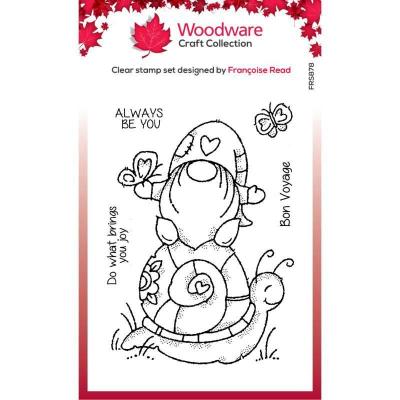 Creative Expressions Woodware Craft Collection Clear Stamps - Snail Ride