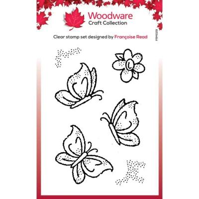 Creative Expressions Woodware Craft Collection Clear Stamps - Little Butterflies