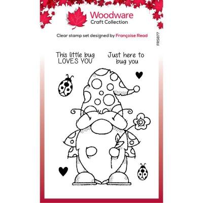 Creative Expressions Woodware Craft Collection Clear Stamps - Ladybird Gnome