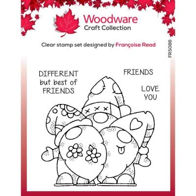 Creative Expressions Woodware Craft Collection Clear Stamps - Gnome Friends