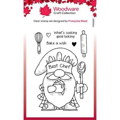 WooCreative Expressions Woodware Craft Collection dware Clear Stamps -  Gnome Chef
