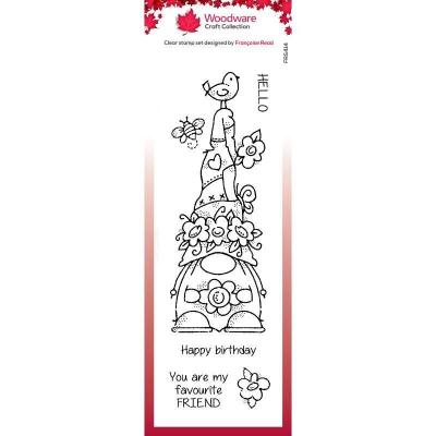 Creative Expressions Woodware Craft Collection Clear Stamps - Floral Hat