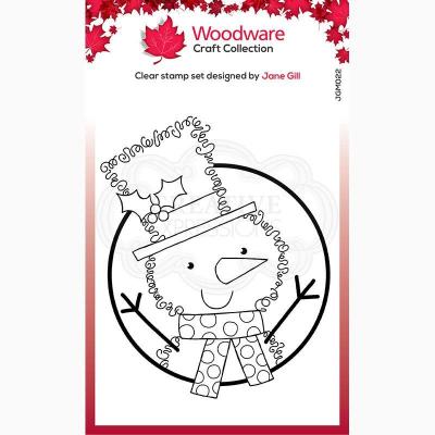 Creative Expressions Woodware Craft Collection Clear Stamp - Festive Fuzzies Mini Snowman