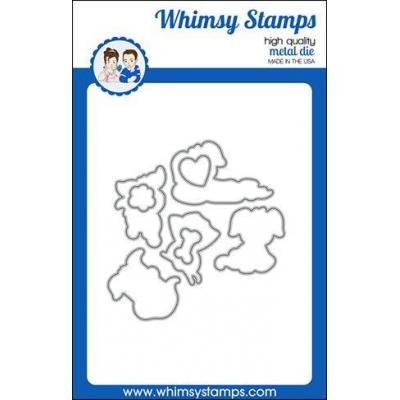 Whimsy Stamps Denise Lynn Outline Die Set - Puppy Dog Kisses