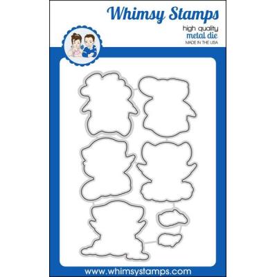 Whimsy Stamps Denise Lynn Outline Die Set - Tabby Tigers