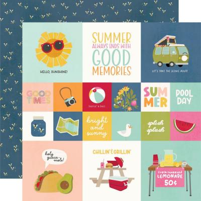 Simple Stories Summer Lovin' Desingpapier - 2 x 2 Inch & 4 x 4 Inch Elements