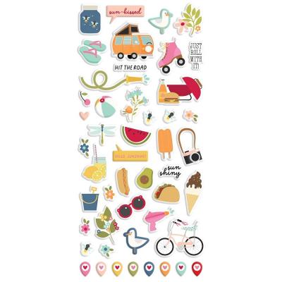 Simple Stories Summer Lovin' Sticker - Puffy Stickers