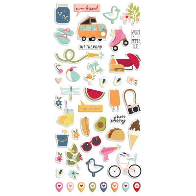 Simple Stories Summer Lovin' Sticker - Puffy Stickers