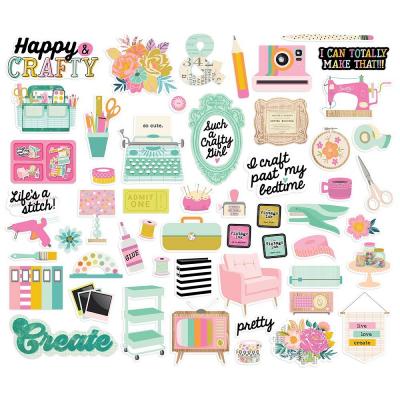 Simple Stories Let's Get Crafty Die Cuts - Bits & Pieces