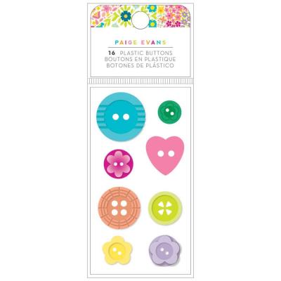 American Crafts Paige Evans Splendid Sticker - Buttons