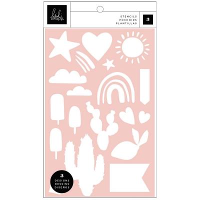 American Crafts Heidi Swapp Sun Chaser Stencils - Pochoirs Plantillas