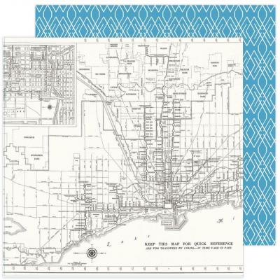 American Crafts Maggie Holmes Round Trip Designpapier - Let's Go