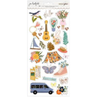 American Crafts Jen Hadfield Live & Let Grow Sticker - Cardstock Stickers