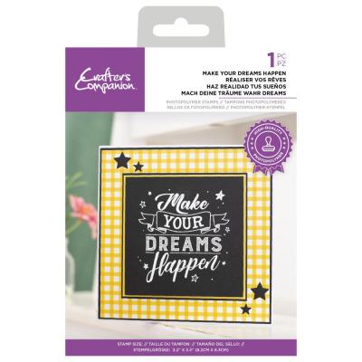 Crafter's Companion Clear Stamp - Make Your Dreams Happen