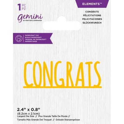 Gemini Mini Elements Die - Congrats