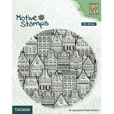 Nellies Choice Clear Stamp -  Dancing Houses