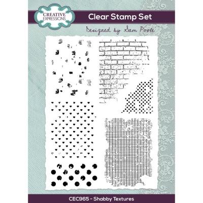 Creative Expressions By Sam Poole Clear Stamps - Shabby Textures