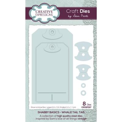 Creative Expressions Craft Dies By Sam Poole - Whale Tail Tag