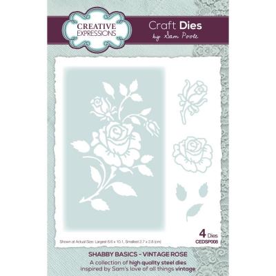 Creative Expressions Craft Dies By Sam Poole - Vintage Rose