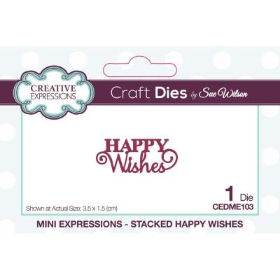Creative Expressions Craft Dies By Sue Wilson - Happy Wishes