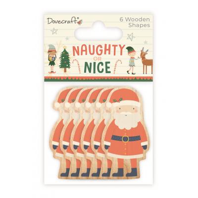 Dovecraft Naughty Or Nice - Wooden Shapes Santa