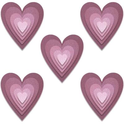 Sizzix Thinlits Die Set - Stacked Tiles Hearts