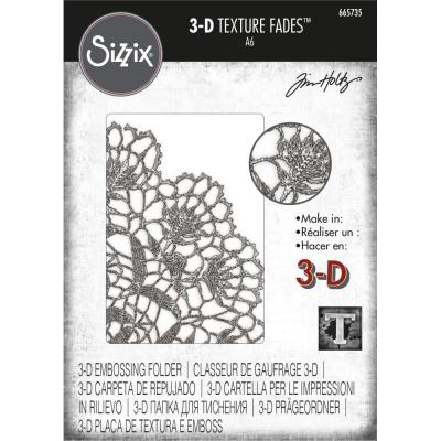 Sizzix Tim Holtz Textured Fades 3D Embossing Folder - Doily