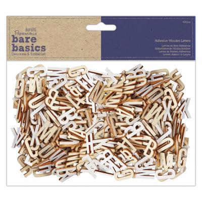 Papermania - Bare Basics Adhesive Wooden Letters