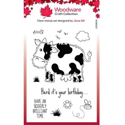 Creative Expressions Woodware Clear Stamps - Singles Fuzzie Friends - Connie The Cow